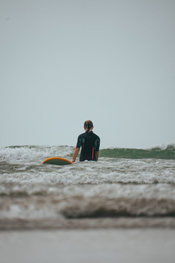 Surf au camping la plage de Tréguer