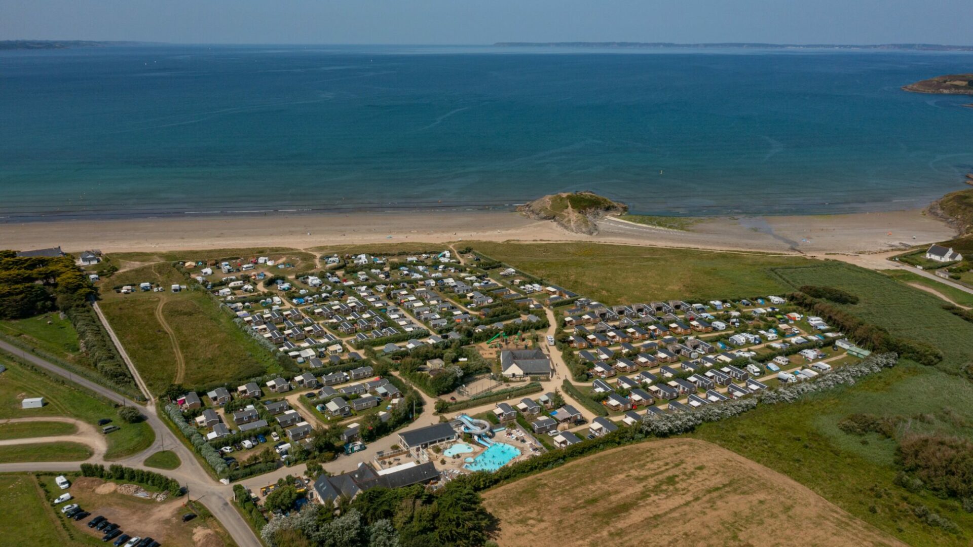 Camping La Plage de Tréguer Vue aérienne 2