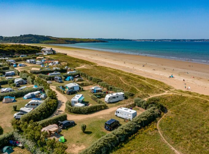 Camping La Plage de Tréguer vue mer